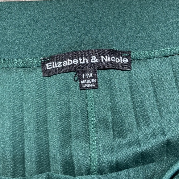 Vintage style green pleated flare skirt Sz Petite M New - Picture 5 of 10